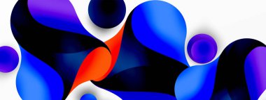 Akan geometrik şekiller, minimalist soyut arkaplanı oluşturur. Yuvarlak şekiller ve daireler. Yapay zeka teknolojisi, engelleme zinciri, iletişim için duvar kağıdı, 5G, bilim, iş