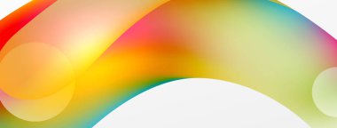 Fluid abstract background, round shapes and circle flowing design for wallpaper, banner, background or landing