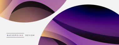 Yaratıcı geometrik duvar kağıdı. Asgari soyut arkaplan. Duvar kağıdı arkaplanı veya iniş sayfası için daire ve dalga kompozisyon vektör çizimi