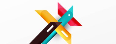 Arka plan dinamik çizgileri geometrik duvar kağıdı. Duvar kağıdı afişi ya da iniş sayfası için çizgili kompozisyon vektör illüstrasyonu