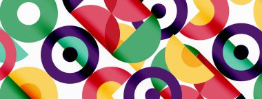 Renkli çember soyut arkaplan. Duvar kağıdı, afiş, sunum, arkaplan şablonu