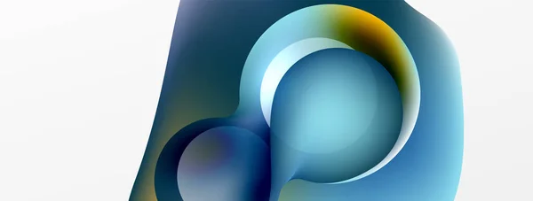 Fluid Abstract Background Liquid Color Gradients Composition Shapes Circle Flowing — Vector de stock