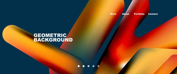 Colorful Geometric Background Landing Page Vector Illustration Wallpaper Banner Background — 图库矢量图片