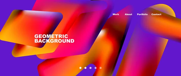 Colorful Geometric Background Landing Page Vector Illustration Wallpaper Banner Background — Stok Vektör