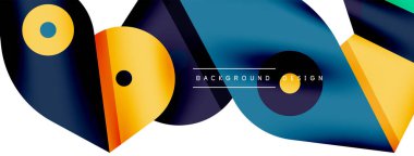 Minimum geometrik duvar kağıdı. Yaratıcı soyut arka plan. Duvar kağıdı arkaplanı ya da iniş sayfası için basit çizgiler ve daire kompozisyon vektör illüstrasyonu