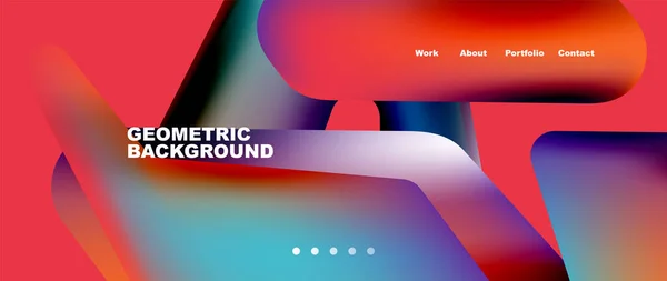Colorful Geometric Background Landing Page Vector Illustration Wallpaper Banner Background — Wektor stockowy