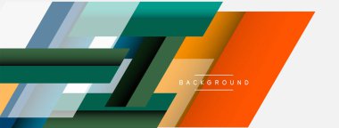 Vektör arkaplanı. Gölge efektli soyut örtüşen renk çizgileri tasarımı. Duvar kağıdı afişi için resim arkaplanı veya iniş sayfası