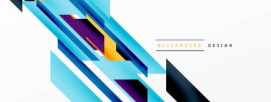 Minimum geometrik soyut arkaplan. Dinamik 3D çizgi kompozisyonu. Duvar kağıdı, afiş, arkaplan veya iniş için moda tekno iş şablonu