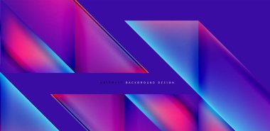 Akışkan gradyan renklerle dinamik üçgen tasarımı soyut arkaplan
