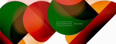 Yuvarlak üçgen çizgileri ve daireleri şekillendirir. Duvar kağıdı afişi arkaplanı veya iniş sayfası için Geometrik vektör çizimi