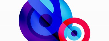 Soyut yuvarlak şekiller arka plan. Minimalist dekorasyon. Çemberleri ve halkaları olan geometrik arkaplan