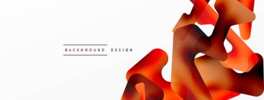 Renkli parlak soyut şekiller kompozisyonu. Duvar kağıdı, afiş, arkaplan, kart, kitap illüstrasyonu, iniş sayfası için dijital ağ geleceksel şablonu