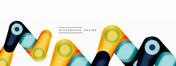 Modern Stylish Geometric Background Abstract Shapes Composition Wallpaper Banner Background — Stock Vector