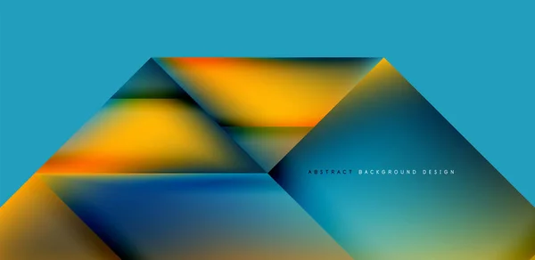 Dynamisches Dreieck Design Mit Fließenden Farbverläufen Abstrakter Hintergrund — Stockvektor