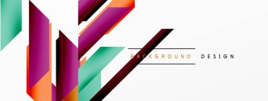 Minimum geometrik soyut arkaplan. Dinamik 3D çizgi kompozisyonu. Duvar kağıdı, afiş, arkaplan veya iniş için moda tekno iş şablonu