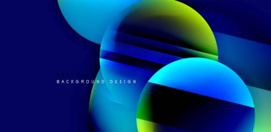 Parlak yüzeyi ve ışığı olan daireler ve gölge efektleri soyut arka plan. Kapaklar, şablonlar, el ilanları, afişler, broşürler, afişler için şablon