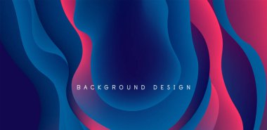 Soyut arkaplan sıvısı kabarcıkları ve dalga elementleri. Kapaklar, şablonlar, el ilanları, afişler, broşürler, afişler için şablon