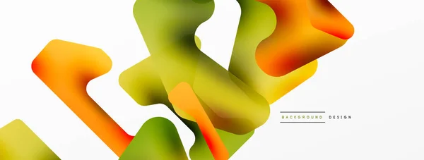 Colorful Bright Abstract Shapes Composition Digital Web Futuristic Template Wallpaper — Vector de stock