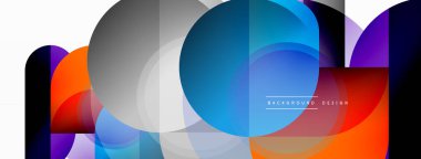 Yaratıcı geometrik duvar kağıdı. Asgari çember üçgen ve kare çizgi soyut arkaplan. Duvar kağıdı afişi veya iniş sayfası için vektör illüstrasyonu