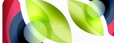 Renkli geometrik şekilli soyut arkaplan. Yuvarlak şekilli, daire ve çizgilerle çok güzel bir arka plan. Geometrik tasarım. Vektör illüstrasyonu