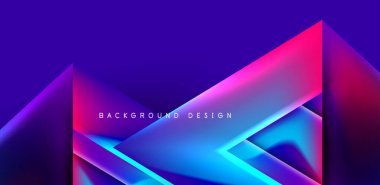 Renkli sıvı gradyanlı gelecekçi üçgen vektörü soyut arkaplan