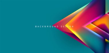 Renkli sıvı gradyanlı gelecekçi üçgen vektörü soyut arkaplan