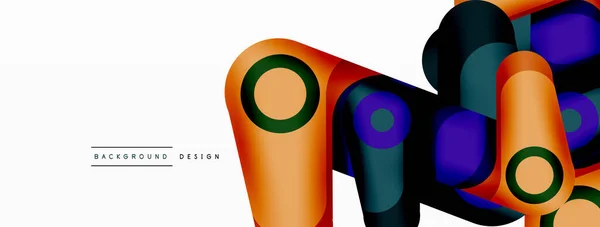 Abstrakte Geometrische Formen Hintergrund Komposition Von Farbformen Für Tapeten Banner — Stockvektor