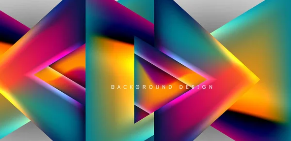 Fond Abstrait Vecteur Triangle Futuriste Avec Des Gradients Fluides Colorés — Image vectorielle