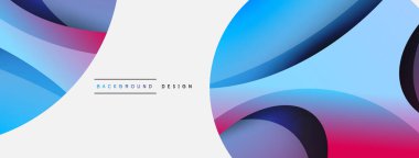 Yaratıcı geometrik duvar kağıdı. Asgari soyut arkaplan. Duvar kağıdı arkaplanı veya iniş sayfası için daire ve dalga kompozisyon vektör çizimi