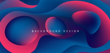 Soyut arkaplan sıvısı kabarcıkları ve dalga elementleri. Kapaklar, şablonlar, el ilanları, afişler, broşürler, afişler için şablon