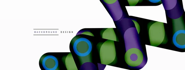 Moderne Élégant Fond Géométrique Composition Abstraite Formes Rondes Pour Papier — Image vectorielle
