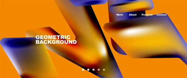 Colorful Geometric Background Landing Page Vector Illustration Wallpaper Banner Background — Vetor de Stock