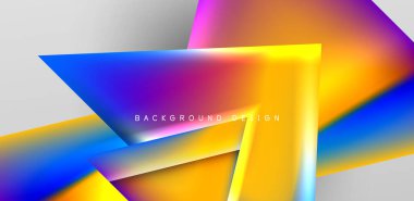 Renkli sıvı gradyanlı gelecekçi üçgen vektörü soyut arkaplan