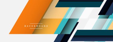 Vektör arkaplanı. Gölge efektli soyut örtüşen renk çizgileri tasarımı. Duvar kağıdı afişi için resim arkaplanı veya iniş sayfası