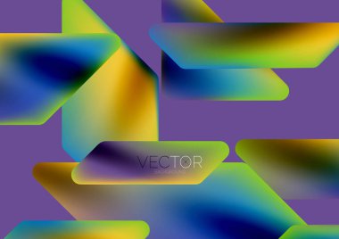 Fluid color dynamic geometric shapes abstract background. Vector illustration for wallpaper banner background or landing page