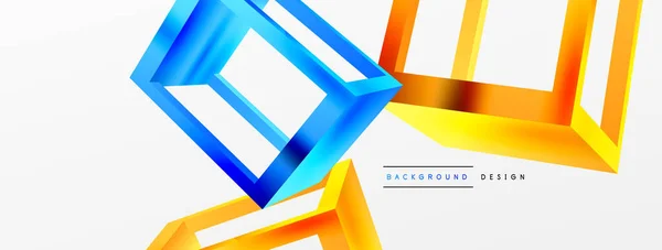 Cube Shapes Vector Geometric Background Trendy Techno Business Template Wallpaper — 图库矢量图片