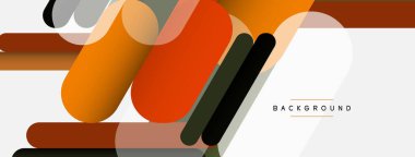 Soyut arkaplan. Yuvarlak şekiller, gri arkaplanda çizgiler. Duvar kağıdı afişi veya iniş sayfası için vektör illüstrasyonu