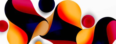 Geometrik yuvarlak şekiller ve soyut çemberler. Yapay zeka teknolojisi, engelleme zinciri, iletişim için duvar kağıdı, 5G, bilim, iş