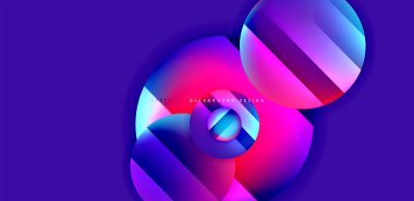 Parlak yüzeyi ve ışığı olan daireler ve gölge efektleri soyut arka plan. Kapaklar, şablonlar, el ilanları, afişler, broşürler, afişler için şablon