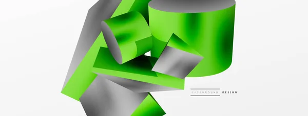 Vector Abstract Background Shapes Triangle Cylinder Trendy Techno Business Template — Vector de stock
