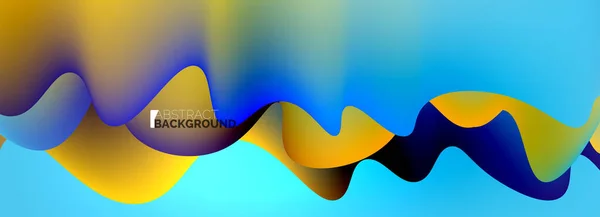 Dynamische Flüssige Wellen Abstrakter Hintergrund Für Cover Vorlagen Flyer Plakate — Stockvektor