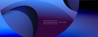 Yaratıcı geometrik duvar kağıdı. Asgari soyut arkaplan. Duvar kağıdı arkaplanı veya iniş sayfası için daire ve dalga kompozisyon vektör çizimi