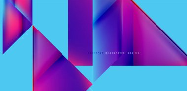 Akışkan gradyan renklerle dinamik üçgen tasarımı soyut arkaplan