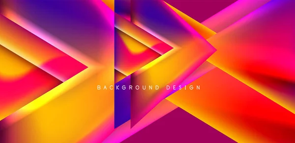 Abstract Bakground Overlapping Triangles Fluid Gradients Covers Templates Flyers Placards — Stock Vector