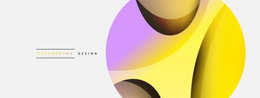 Yaratıcı geometrik duvar kağıdı. Asgari soyut arkaplan. Duvar kağıdı arkaplanı veya iniş sayfası için daire ve dalga kompozisyon vektör çizimi