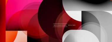 Yuvarlak üçgen çizgileri ve daireleri şekillendirir. Duvar kağıdı afişi arkaplanı veya iniş sayfası için Geometrik vektör çizimi