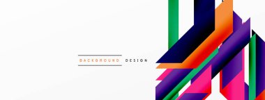 Minimum geometrik soyut arkaplan. Dinamik 3D çizgi kompozisyonu. Duvar kağıdı, afiş, arkaplan veya iniş için moda tekno iş şablonu