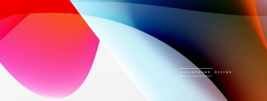 Akışkan renk soyut arkaplanı. Sıvı eğimleri, dalga desenleri. Duvar kağıdı, afiş, arkaplan veya iniş için moda tekno iş şablonu