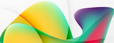 Soyut arkaplan. Duvar kağıdı, pankart, arkaplan veya iniş için akışkan renk dalgası şablonu