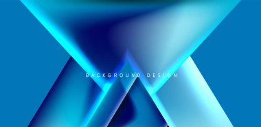 Örtüler, şablonlar, el ilanları, broşürler, afişler için üstüste binen üçgenler ve sıvı gradyanlarla soyut fırın